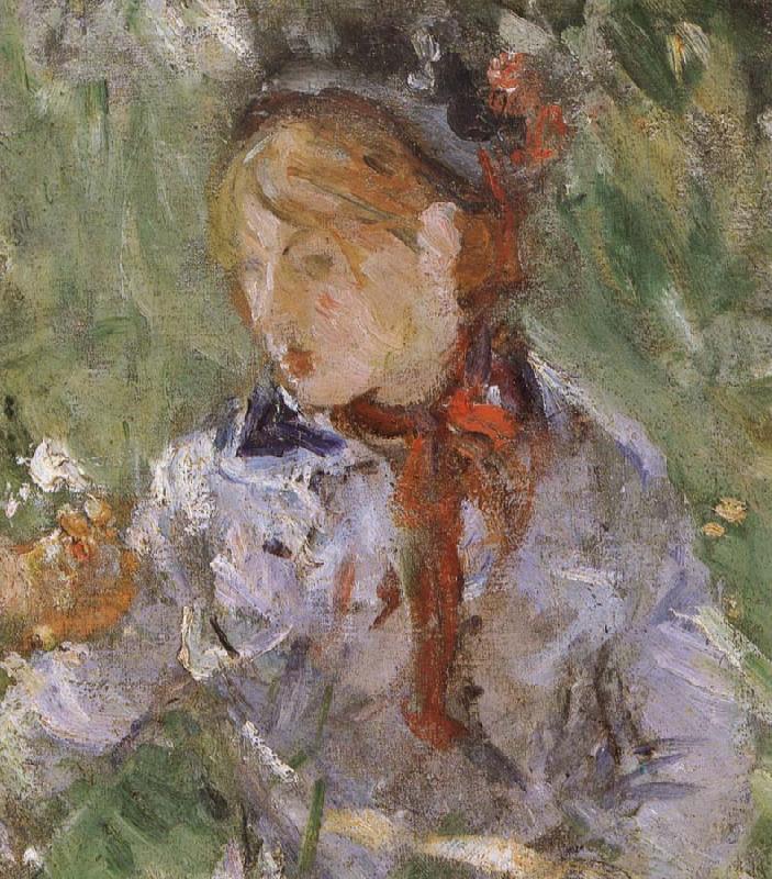 Berthe Morisot Detail of  The woman and children are in the park Sweden oil painting art